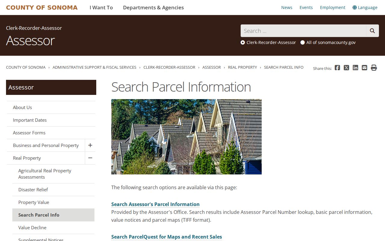 Santa Rosa residents directory assessor parcel search guide