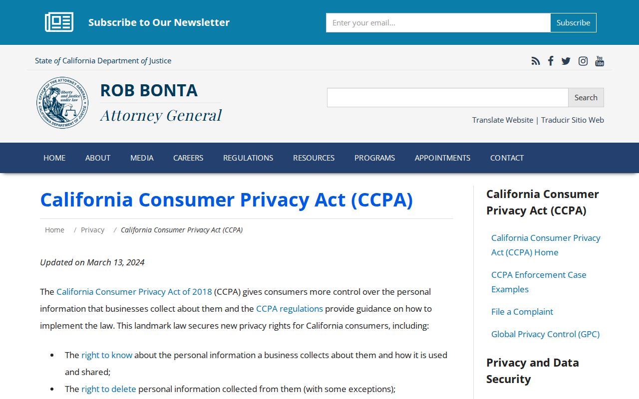 Santa Rosa neighbors California consumer privacy rights