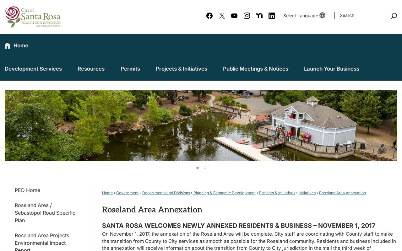 Santa Rosa street directory Roseland area annexation boundary