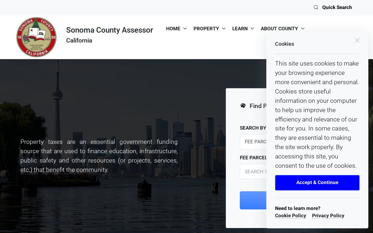 Santa Rosa street directory assessor parcel search fields